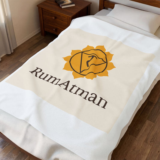 Chakra RumAtman Velveteen Plush Blanket — Solar Plexus Yoga Throw